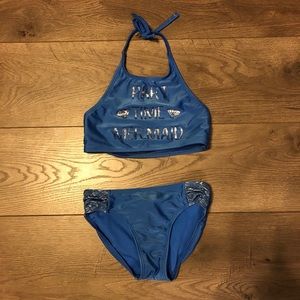 Blue mermaid bathing suit